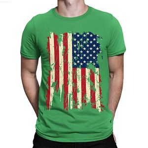 T-shirts pour hommes 2023 été T-shirt à manches courtes pour hommes drapeau américain impression mode tendance décontracté hommes T-shirt Streetwear grande taille 6XL L230715