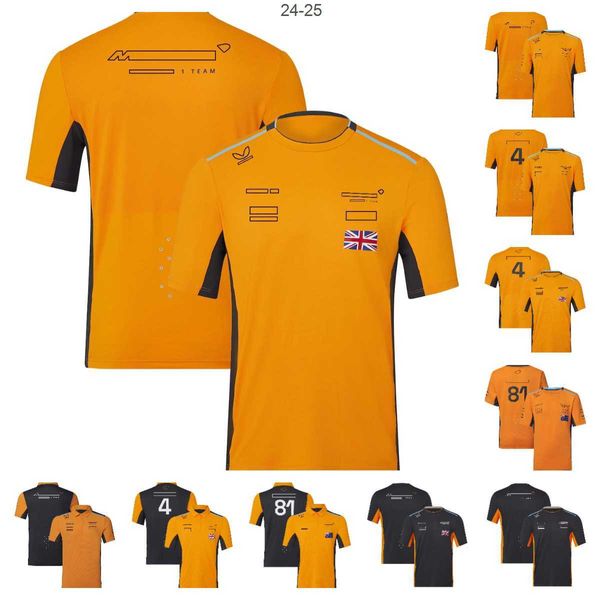 T-shirts pour hommes 2023 Été Nouveaux vêtements de course à manches courtes F1 Team Uniforme Hommes personnalisés T-shirt décontracté à séchage rapide