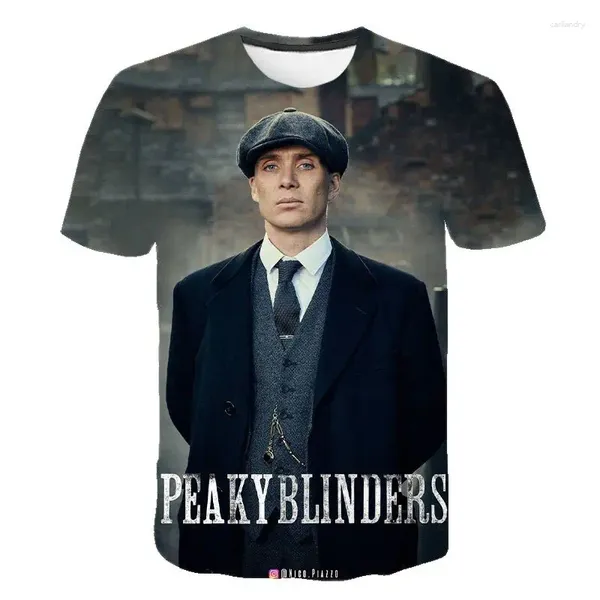 T-shirts pour hommes 2023 Été Peaky Blinde 3D Garçon Fille Enfants Mode Casual Manches Courtes Hommes Femmes Enfants T-shirt Imprimé Cool Tee Tops