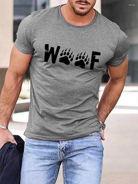 T-shirts pour hommes 2023 été imprimé décontracté col rond manches courtes T-Shirt Woof Bear imprimé 3D chemise