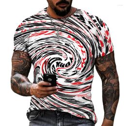 Camisetas para hombre, productos de verano 2023, camiseta con remolino de cielo estrellado, cuello redondo, impresión HD, ropa informal de marca, S-5XL de gran tamaño