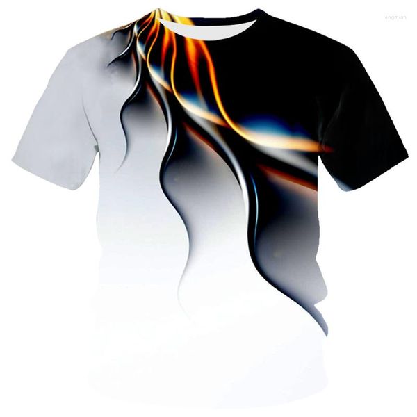 T-shirts pour hommes 2023 Chemise d'été Hommes Streetwear O Cou T-shirts à manches courtes Tops Punk Style Mâle Vêtements Casual 3D Imprimer Tshirt Drop