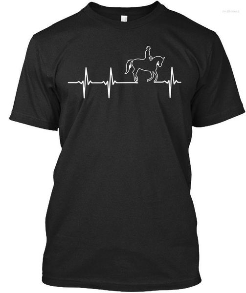 Camisetas de hombre 2023 camiseta de verano estilo moda caballo en mi latido del corazón camiseta elegante divertida camiseta