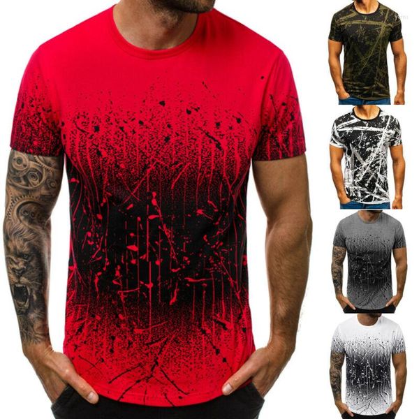 Camisetas para hombre 2023 Verano Slim Fit O Cuello Manga corta Camiseta muscular Camiseta casual Tops