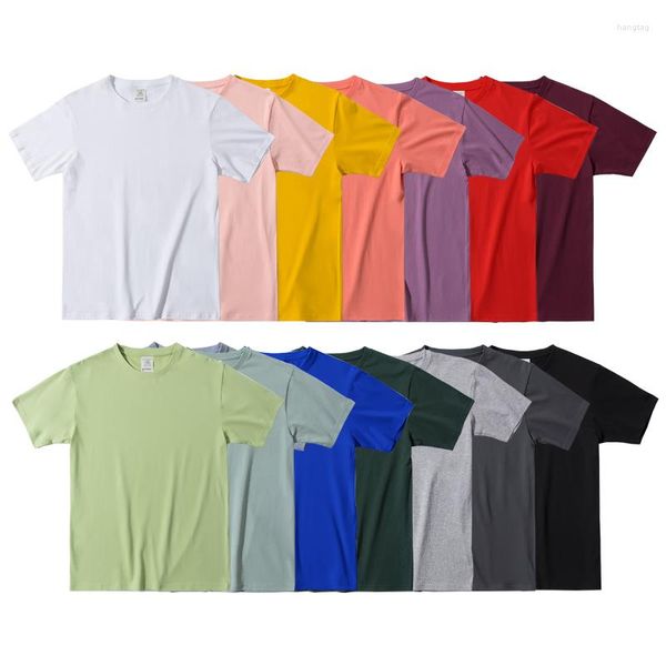 Camisetas de verano 2023 para hombre, camisetas de algodón informales sólidas para hombre, ropa básica Vintage holgada, productos personalizados