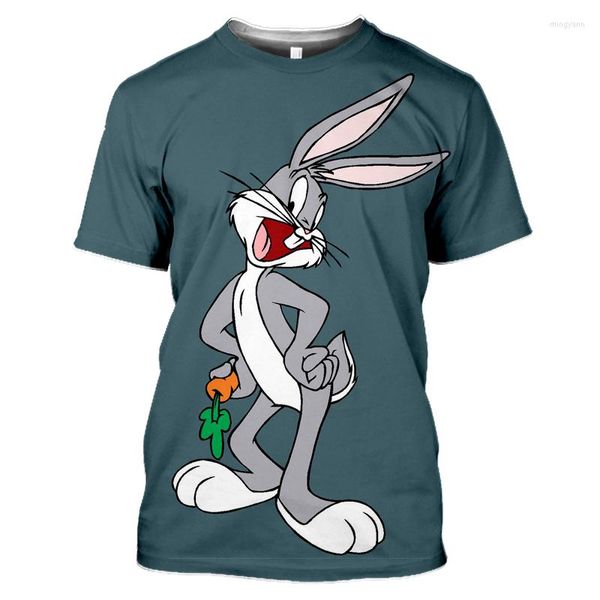 Camisetas para hombre, camiseta informal de moda con estampado 3d de estilo veraniego de 2023, camiseta de Bugs de Anime, camiseta de talla grande para niños y niñas al por mayor