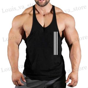 T-shirts masculins 2023 Summer Y dossier Men de vêtements Men Tops Black White Grey Gym Singlets Slveless Men Vest Body Body Body