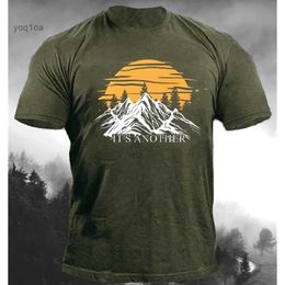 T-shirts pour hommes 2023 T-shirt pour hommes Motif de montagne 3D Imprimer T-shirt pour hommes Lâche Chemise surdimensionnée Mode Top Sport Tees Street Casual Vêtements