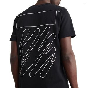 Camisetas para hombre 2023 Trend Brand Mens Cotton Classics Irregular Stripes Logo Print T-shirts Unisex Streetwear Outdoor Hip-hop Loose O-Neck