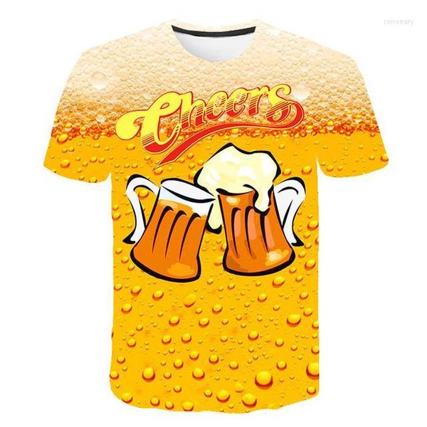 T-shirts pour hommes 2023 Tendances Chemise Hommes T-Shirt D'été Vêtements Pour Hommes En Gros Mode Bière À Manches Courtes Graphique