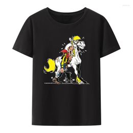 Camisetas para hombres 2023 Camiseta Lucky Luke Dalton Jolly Jumper Daisy Town Fumetto Imprimir Camiseta de manga corta Ropa de verano para hombres Ropa Camiseta