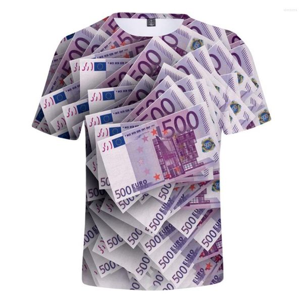 Camisetas para hombre 2023 dólar estadounidense camiseta 3D hombres/mujeres camiseta mono manga corta camiseta niños/niñas camiseta verano dinero estilo Tops