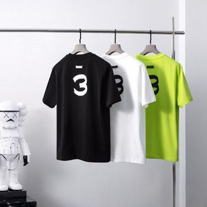 T-shirts pour hommes 2023 Y3 T-shirts peints à la main imprimé lettre col rond T-shirt à manches courtes hommes Couple causal
