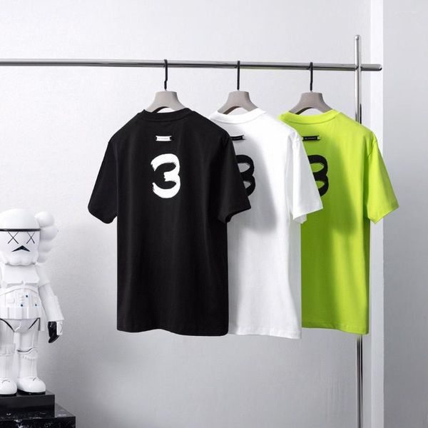 Camisetas para hombre 2023 Y3, camisetas pintadas a mano con letras impresas y cuello redondo, camiseta de manga corta para hombres, pareja informal