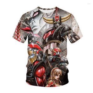 Camisetas para hombre 2023Anime Grendizer Tee UFO Robot Goldorak 3D impreso Streetwear hombres moda Harajuku hombre