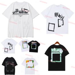 T-shirts voor heren 2023fashion Luxurys Offes Kleding Heren T-shirts en dames T-shirts Man Casual Street Graffiti Shirt Sweatshirtoff T-shirts Offs Wit oversized shirt 6GI