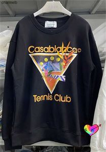 T-shirts masculins 2023fw Terry Casablanca Tennis Club Sweatshirts Men Femmes Casablanca Temple Casa Casa Sport à manches longues Crewneck HKD230817