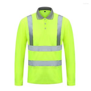 T-shirts masculins 2023 OutDoor Shirt Fluorescent Haute visibilité Travail de sécurité Summer Soufflent Reflective Gest T-shirt Séchon
