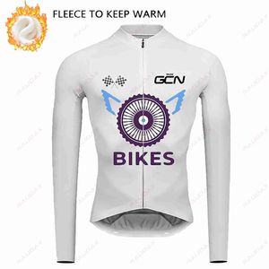 T-shirts pour hommes 2023RAUDAX GCN Mens Winter Cycling Suit Wool Set Long SeveH2421