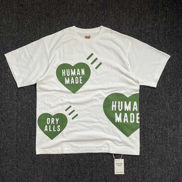 T-shirts hommes 2023ss T-shirt fabriqué par l'homme hommes femmes 1 coeur de haute qualité imprimé surdimensionné hip-hop top t-shirts cb
