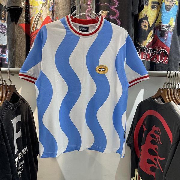 Camisetas para hombre 2023ss Stripe Number 10, camiseta estampada para hombre y mujer, camiseta Vintage de gran tamaño de calidad, camisetas deportivas de manga corta para verano