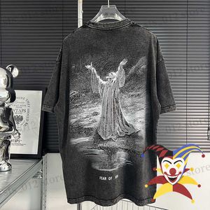 T-shirts hommes 2023ss Vintage lavé tissu lourd t-shirt hommes femmes haute qualité t-shirt surdimensionné top t-shirts T230512