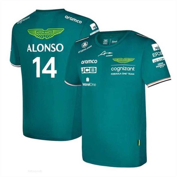 T-shirts pour hommes 2024 Alonso Aston Martin F1 T-shirts d'impression 3D Hommes Femmes Sport Mode T-shirts à col rond T-shirts pour enfants Tops Formule 1 Racing