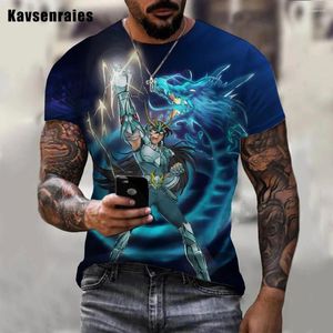 T-shirts pour hommes 2024 Anime Saint Seiya T-shirt imprimé en 3D Ikki Athena Harajuku Cartoon Casual manches courtes surdimensionnées pour femmes