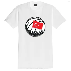 Heren T-shirts 2024 Aankomst Shirt Casual Herenkleding Turkije Vlag Basketballer Fans Print T-Shirtnerd