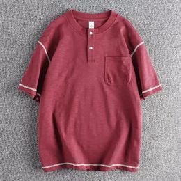 T-shirts masculins 2024 Bamboo Joix Coton T-shirt à manches courtes Shirt Trendy Half Man Shirt 127