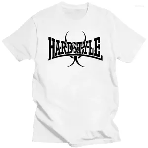 T-shirts pour hommes 2024 Vêtements de marque Été Hardstyle Clubbing Raving Hommes Coton Dur Trance Imprimé T-Shirt Conception de Chemise