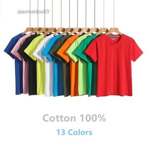 T-shirts voor heren 2024 Gloednieuw katoen 100% Heren T-shirt Pure Color Men T Shirts Round Collar korte mouw man T-shirt Top T-stukken voor mannelijke kledingsl2404