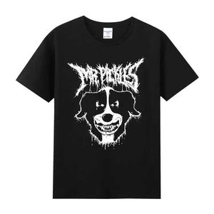 T-shirts masculins 2024 dessin animé Mr Pickles T-shirt Men Soft Collie Dog T-shirt O-Neck Short Slved Drun