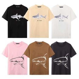 T-shirts pour hommes 2024 Designer Angels Palm Angel Classic PA Broken Tail Shark Imprimer Manches courtes Lâche Hommes et Femmes High Street Loisirs Marque de mode T-shirt