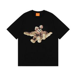T-shirts pour hommes 2024 Designer Spring / Summer Bottom Shirt American Street Fashion Brand Dice Top Couple Imprimer T-shirt à manches courtes Hommes et Femmes Instagram 5589