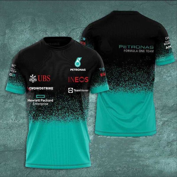 T-shirts pour hommes 2024 F1 Formule 1 Racing Amg Team Imprimer T-shirt à manches courtes pour hommes de haute qualité Col rond Top Cool Combinaison de couleurs