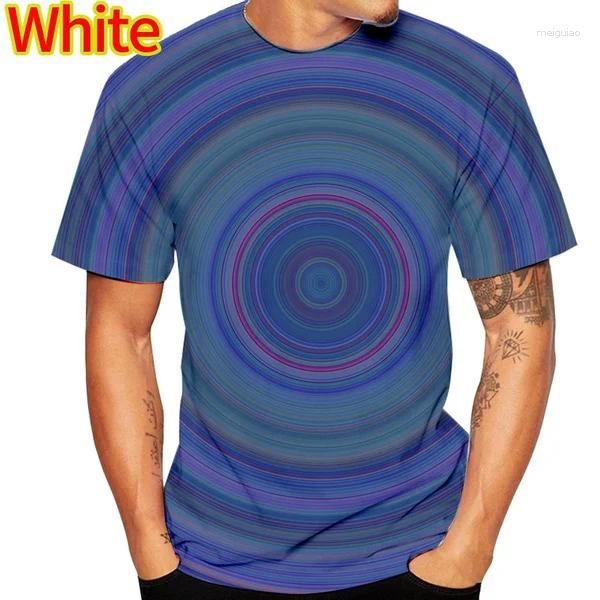 Camisetas para hombre 2024 amantes de la moda 3D impreso personalizado hombres/mujeres 10 estilo azul vértigo y colorida camiseta hipnótica