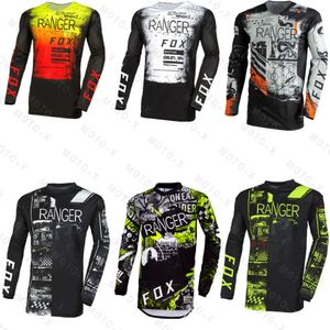 T-shirts masculins 2024 Global Hot Selling Motorcycle Mountain Cycling Team Downhill Jersey Bike Off Road DH MX Shirt Rangerfox MXD9