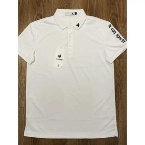 T-shirts masculins 2024 Golf Mens T-shirt à manches courtes Simple mais généreuse Perles minces élastiques Séchage et respirant J240506
