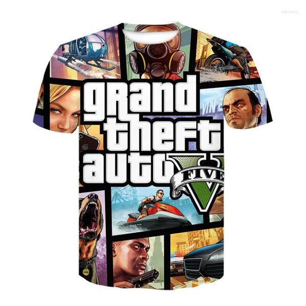 T-shirts pour hommes 2024 Grand vol Auto jeu hauts vêtements GTA 5 chemise vêtements d'extérieur Costumes enfants vêtements filles hommes t-shirt d'été