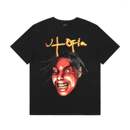 T-shirts pour hommes 2024 Luxueux Hommes UTOPIA T-Shirt Hip Hop Skateboard Street T-Shirts T-Shirt Petit Haut Kenye #739