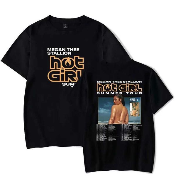 T-shirts masculins 2024 Megan Th étalon Hot Girl Summer T-shirt Unisexe Rappeur Hiphop Fashion Short Slve T Strtwear T240506