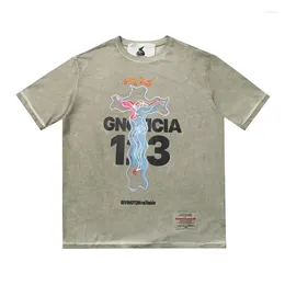 T-shirts pour hommes 2024 Hommes RRR123 Vieux Lavé Épaissir T-shirt Hip Hop Skateboard Street Coton T-shirts Tee Top US 1 2 3 Taille # 641