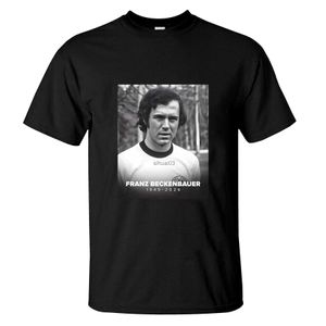 Heren T-shirts 2024 Mannen T-shirt Casual Rust in Vrede Duitse en Wereldvoetballegende Franz Beckenbauer 1945-2024 T-shirt Grafische S-3XL