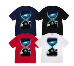 T-shirts masculins 2024 Mens Designer T-shirts High Strt Billard Black 8 Planet Print Top Quty 100% coton t T-LORT S-XL 4 Colours