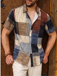 T-shirts masculins 2024 hommes ajustement en vrac à manches courtes à manches courtes à manches courtes 3D Contrôlée adaptée à la plage décontractée Hawaii à manches courtes xs-5xl S2452406 S2452408
