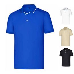 Camisetas para hombres 2024 Camiseta para hombres Ropa deportiva Slve Short Slve Camiseta de polo tremolente y transpirable para hombres Y240506