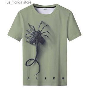 Heren T-shirts 2024 Nieuwe Art 3D Print T-shirt Mannen Vrouwen Top Casual T-shirt Horror Gedrukt Harajuku Tops Shirt O-hals Gym Casual Sweatshirt Y240321