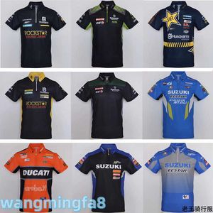 Heren T-shirts 2024 Nieuwe Designer F1racing T-shirts Zomer A-Star Ducati Suzuki Racing Off Road Motorcycle Polo Shirt snel Droog