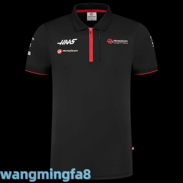 Camisetas para hombres 2024 Nuevo diseñador F1racing T-shirtracing Traje Polo Camisa Hass Racing Team Verano Manga corta Solapa Camiseta Secado rápido 4s Tienda